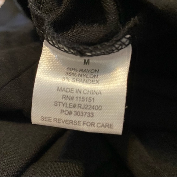 Romeo & Juliet Couture Peplum Ruffle Fitted Mini Dress Black Sz Medium - Picture 7 of 9